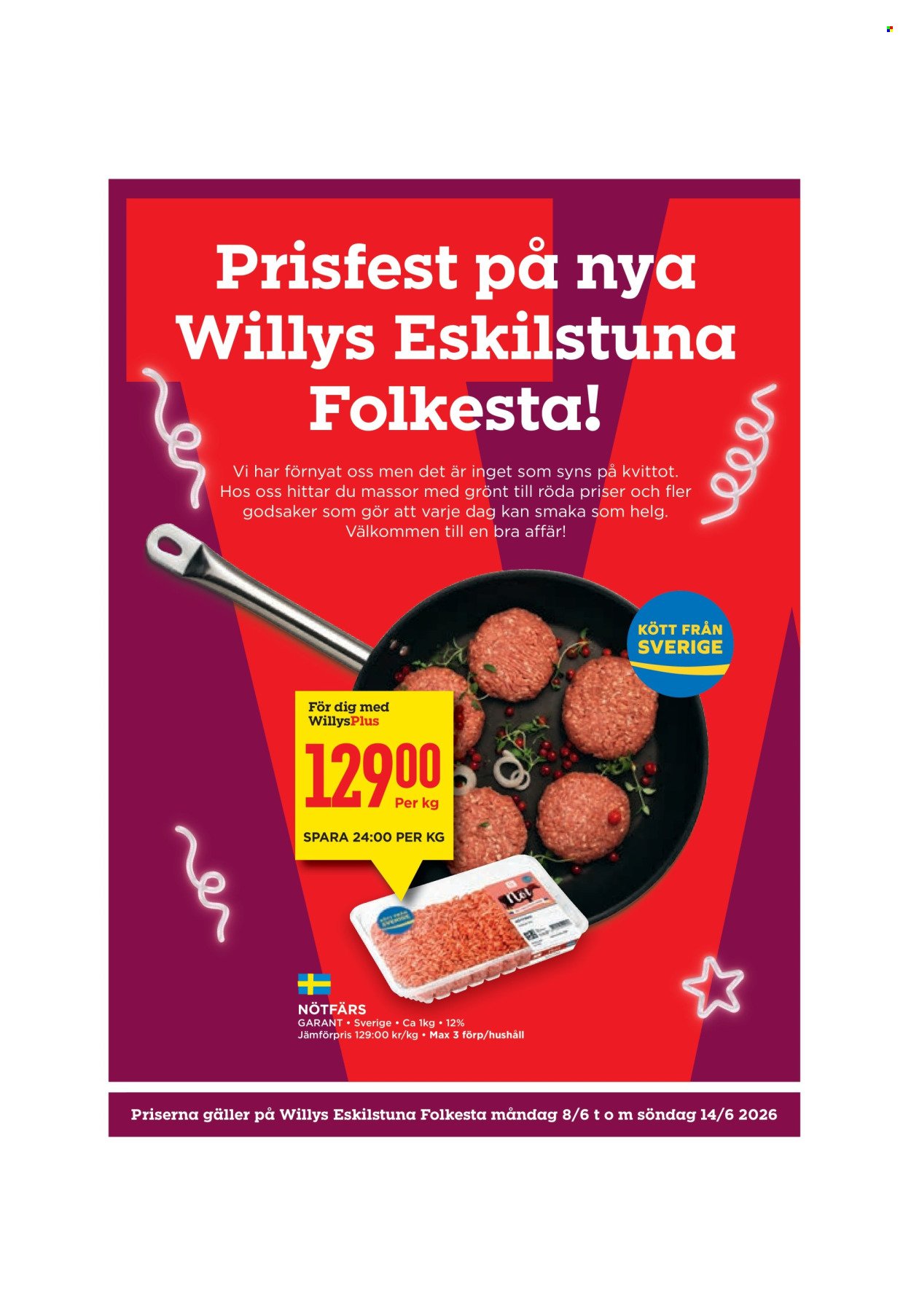 WILLYS reklamblad - T.o.m. måndag 08/06 2026