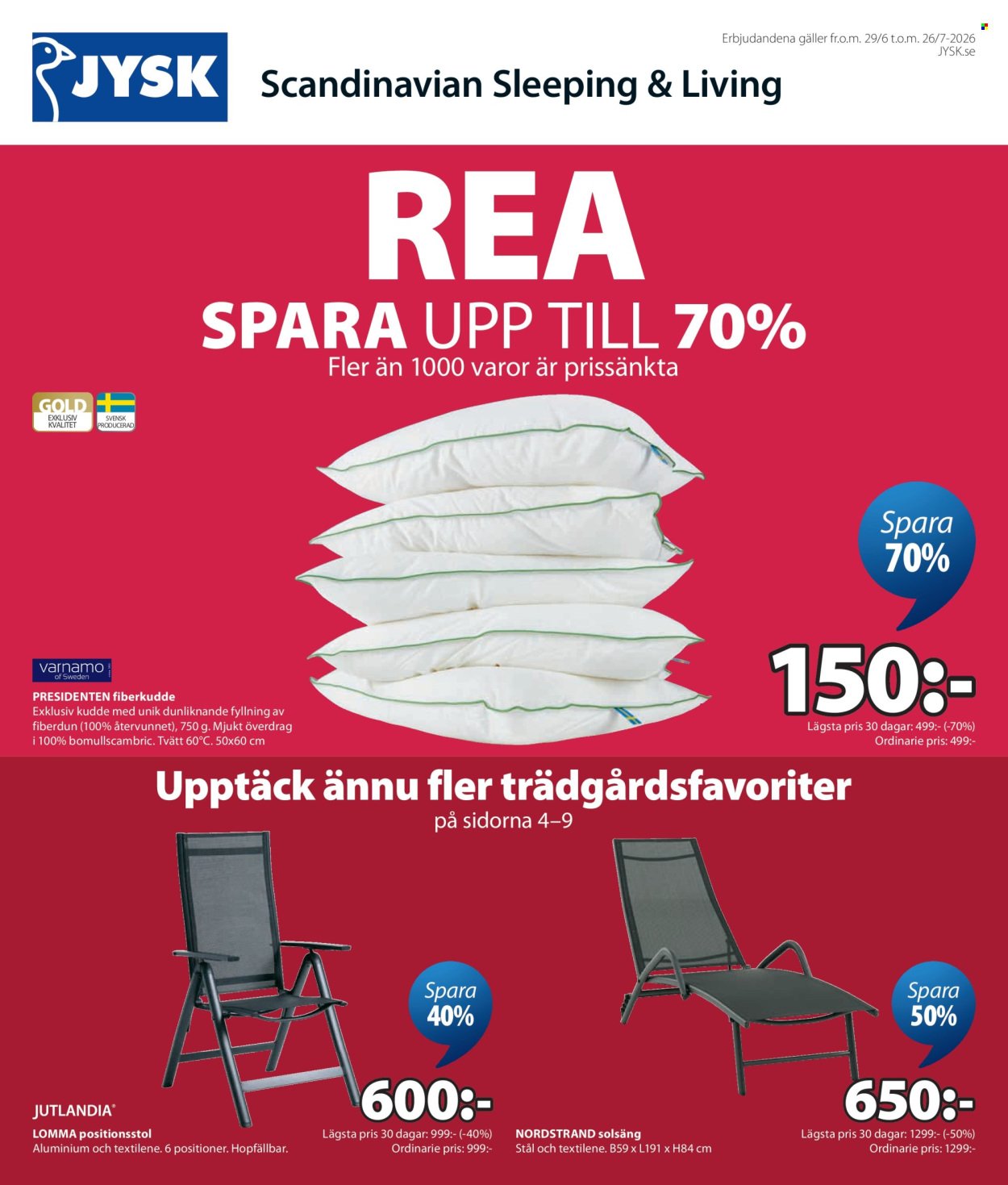 JYSK reklamblad - T.o.m. måndag 29/06 2026