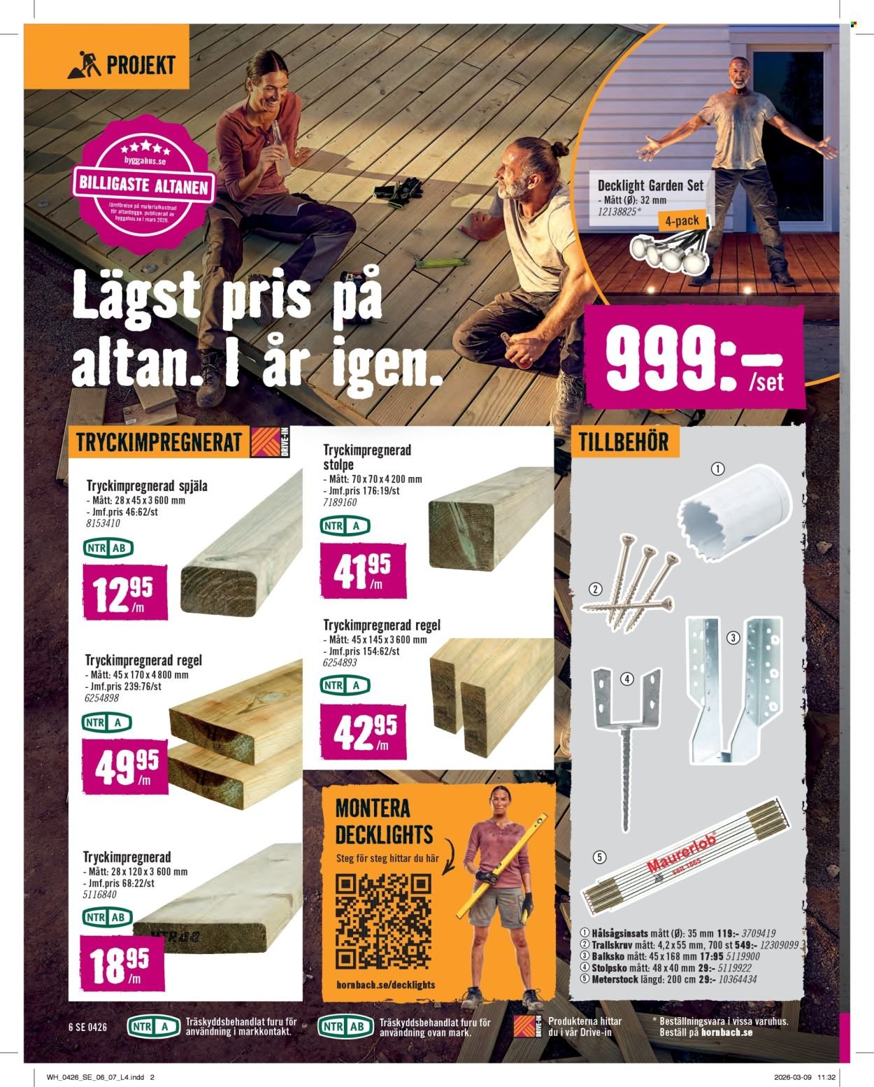 HORNBACH reklamblad - T.o.m. onsdag 01/04 2026