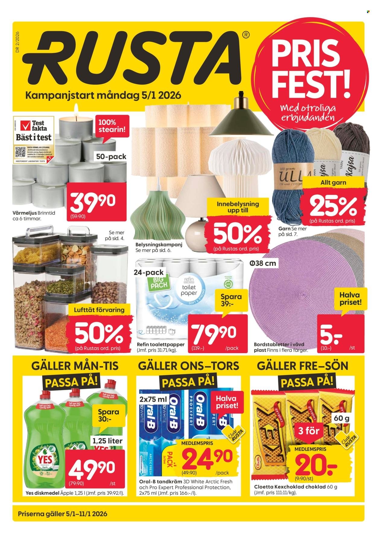 RUSTA reklamblad - T.o.m. måndag 05/01 2026