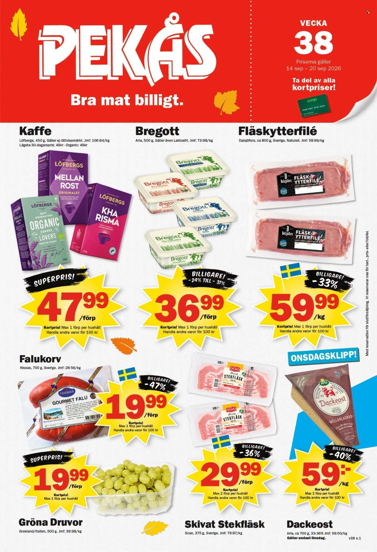 PEKÅS reklamblad - T.o.m. måndag 14/09 2026