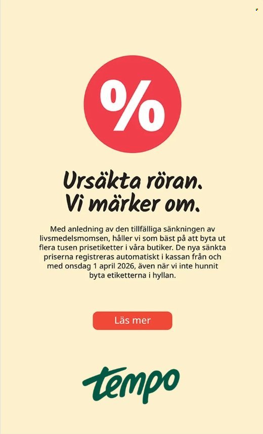 TEMPO reklamblad - T.o.m. onsdag 01/04 2026