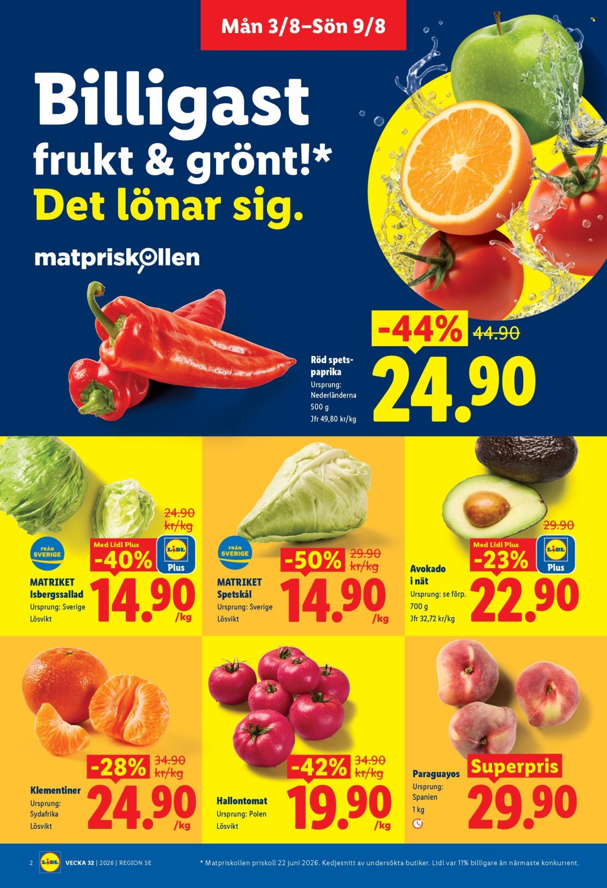 LIDL reklamblad - ERBJUDANDEN VECKA 32
