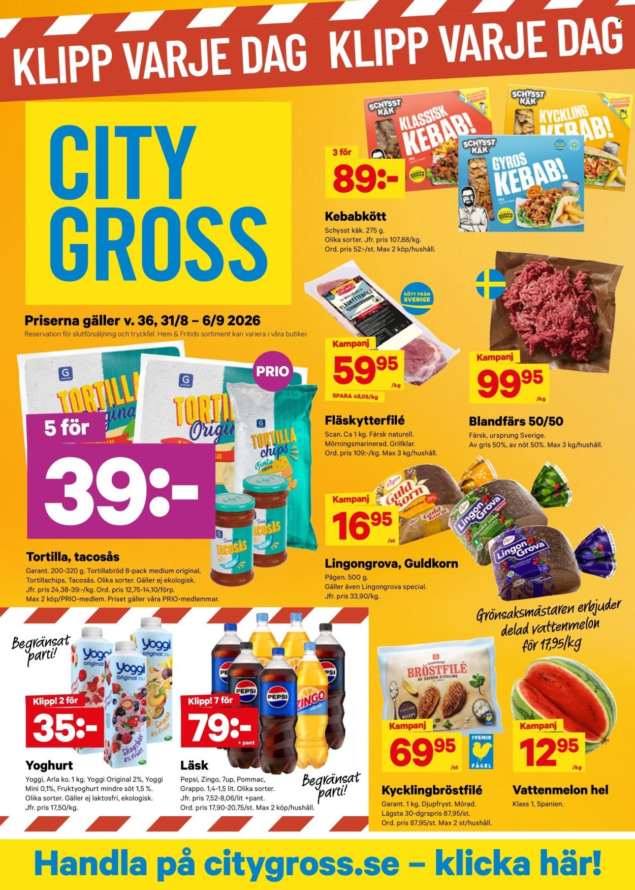 CITY GROSS reklamblad - T.o.m. måndag 31/08 2026