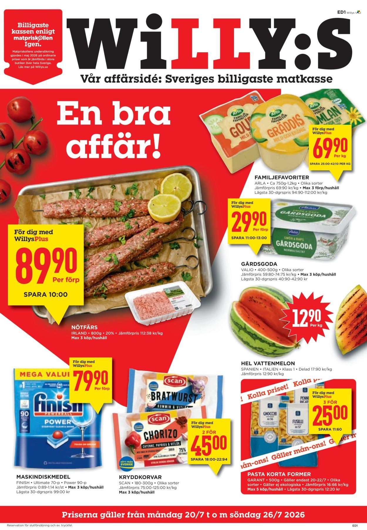 WILLYS reklamblad - T.o.m. måndag 20/07 2026