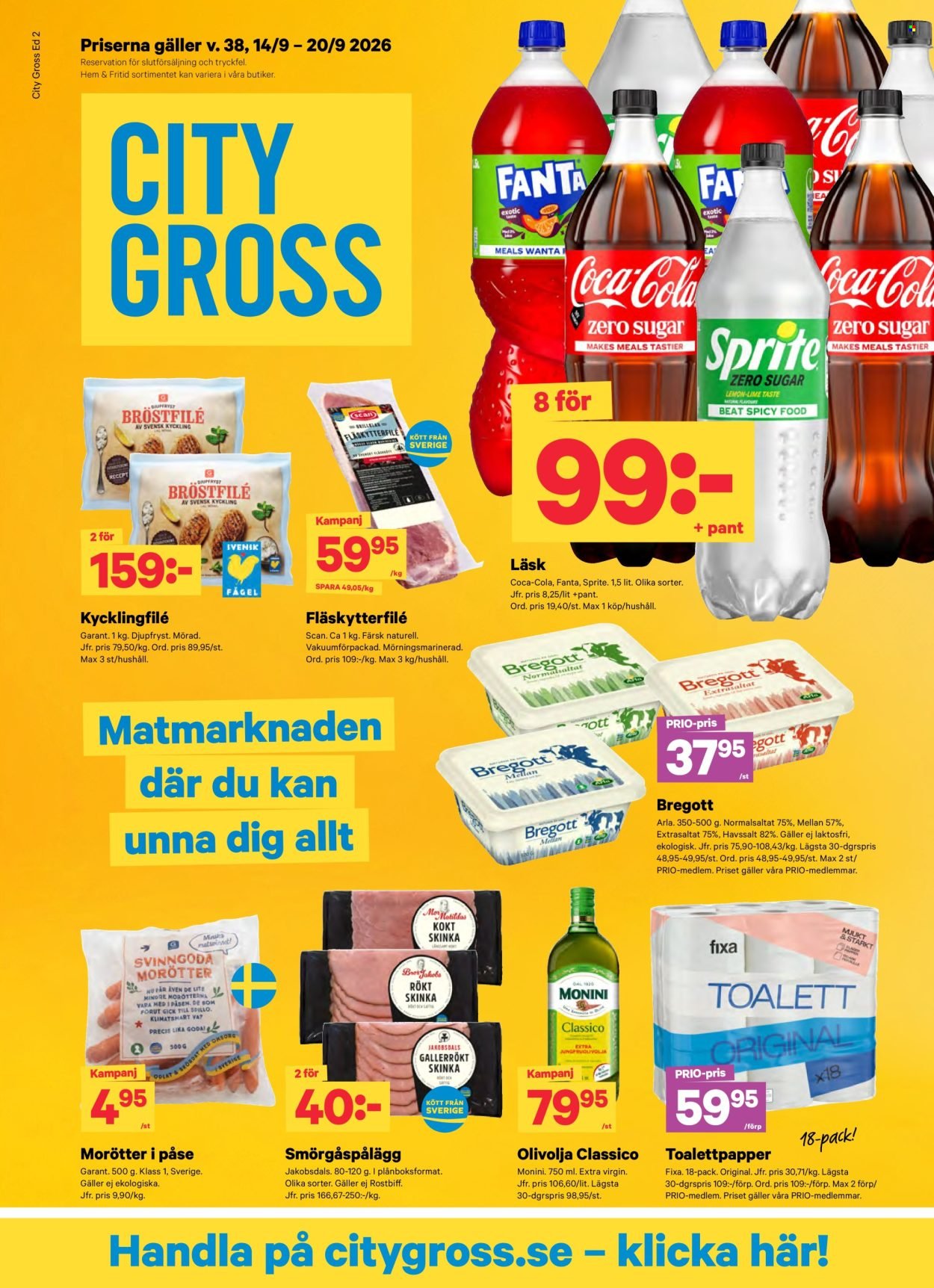 CITY GROSS reklamblad - T.o.m. måndag 14/09 2026