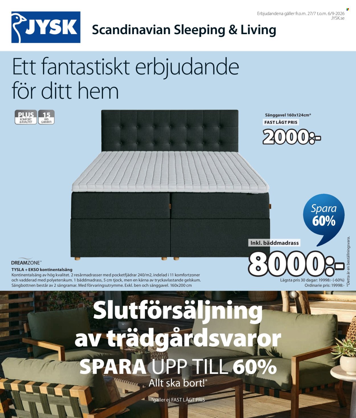 JYSK reklamblad - T.o.m. måndag 27/07 2026