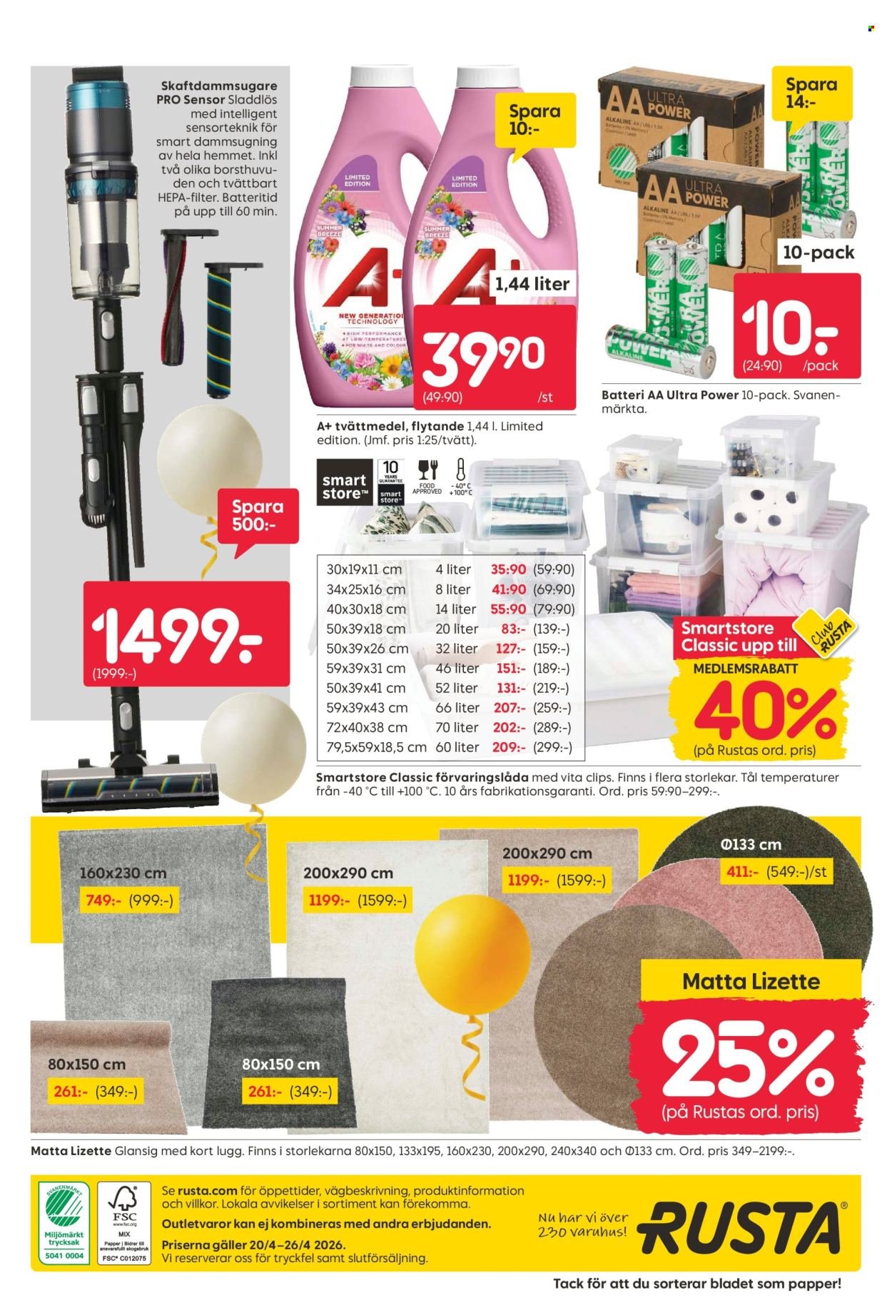 RUSTA reklamblad - T.o.m. måndag 20/04 2026