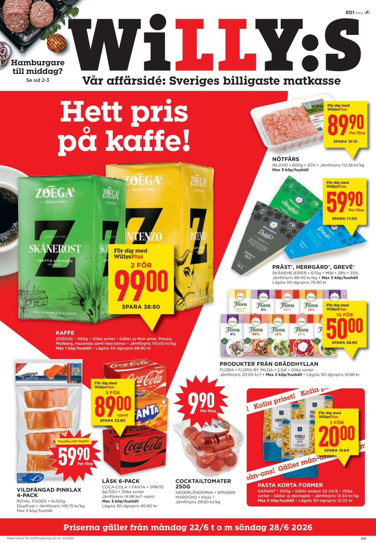 WILLYS reklamblad - T.o.m. måndag 22/06 2026