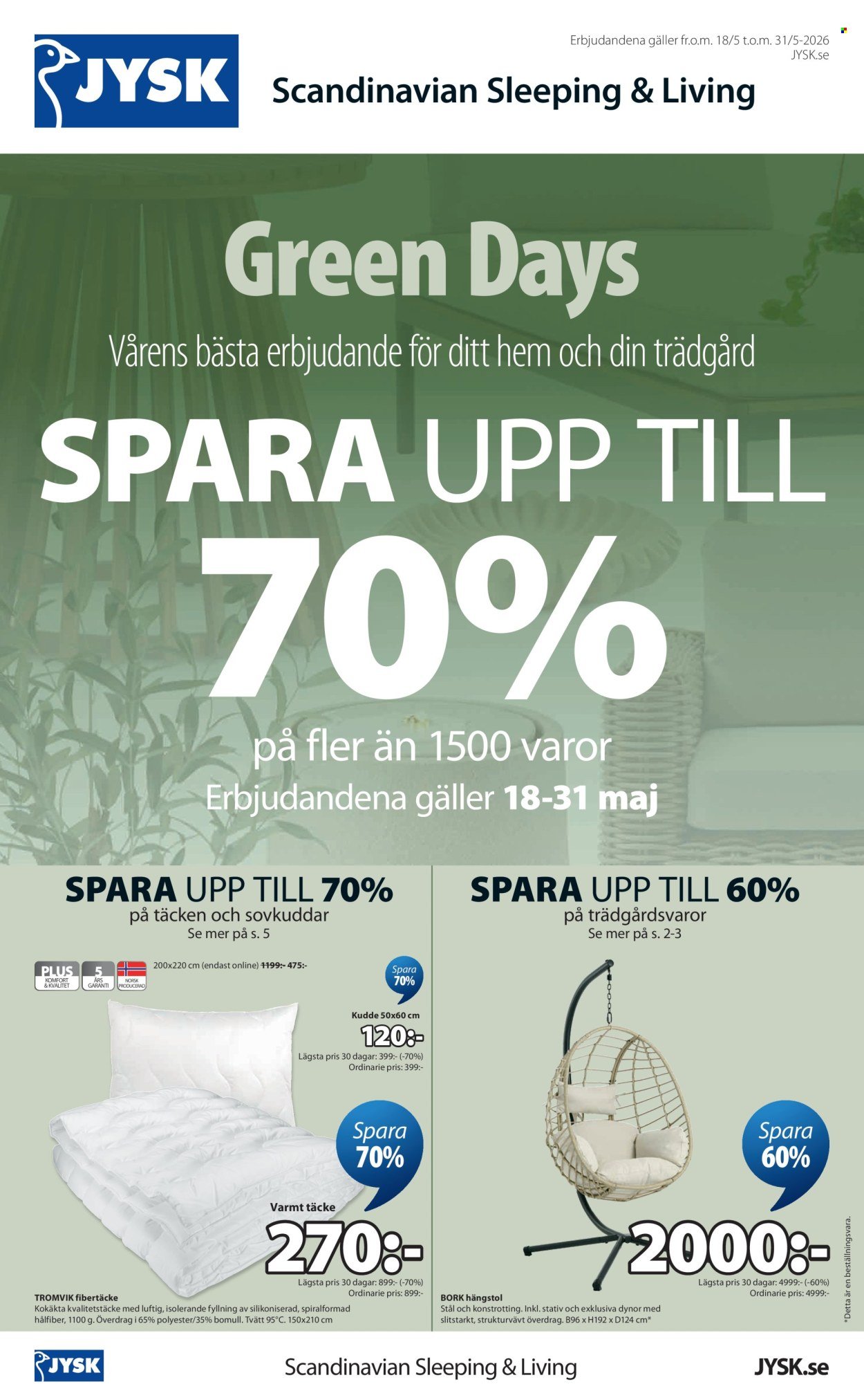 JYSK reklamblad - T.o.m. måndag 18/05 2026
