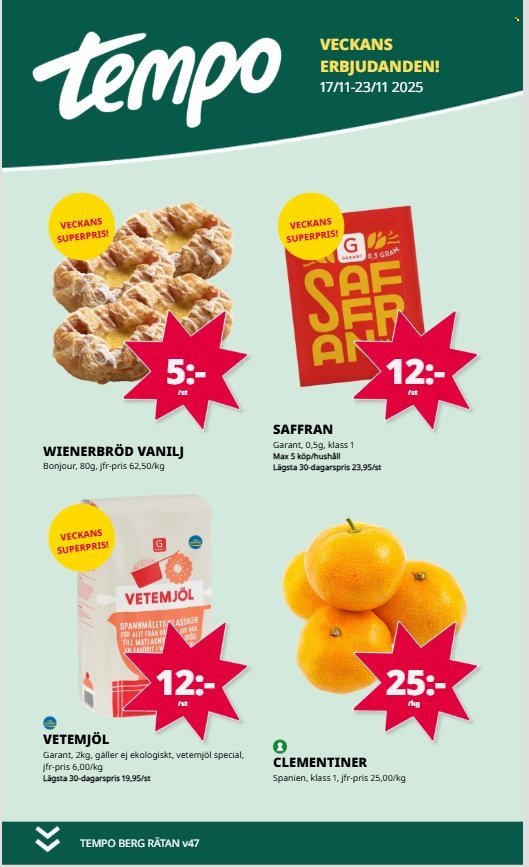 TEMPO reklamblad - T.o.m. måndag 17/11 2025