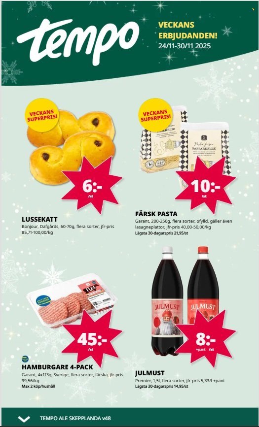 TEMPO reklamblad - T.o.m. måndag 24/11 2025