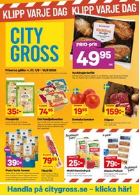 CITY GROSS reklamblad - T.o.m. måndag 07/09 2026