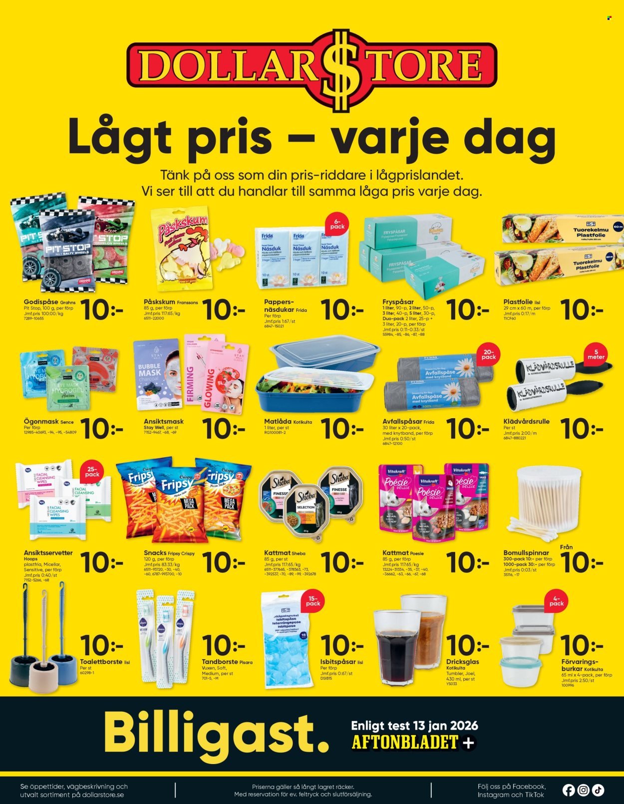 DOLLARSTORE reklamblad - T.o.m. måndag 16/03 2026