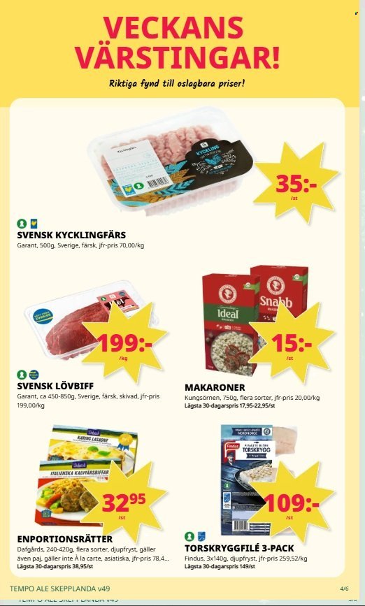 TEMPO reklamblad - T.o.m. måndag 01/12 2025