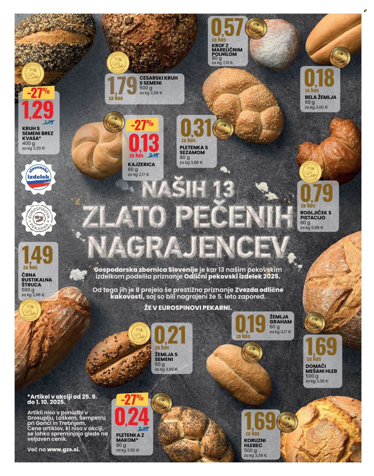 EUROSPIN katalog - Zmagovalna kakovost po nizkih cenah (2025-09-25 - 2025-10-01)