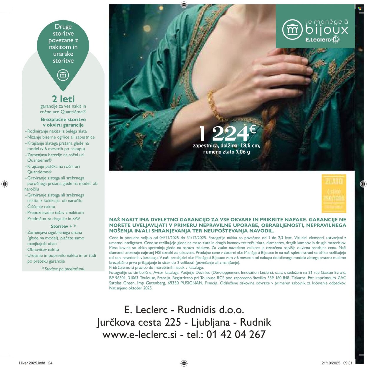 E.LECLERC katalog - Zlatarna Ljubljana (2025-11-04 - 2025-12-31)