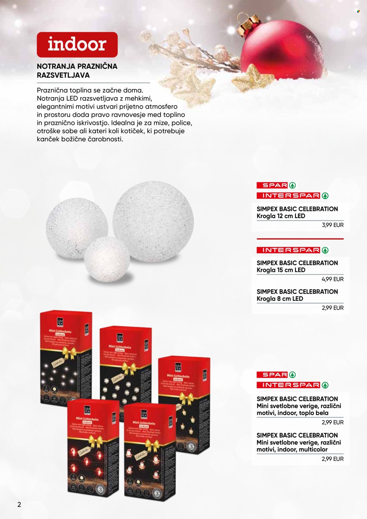 SPAR katalog - Simpex katalog božične dekoracije in lučk 2025 (2025-12-02)