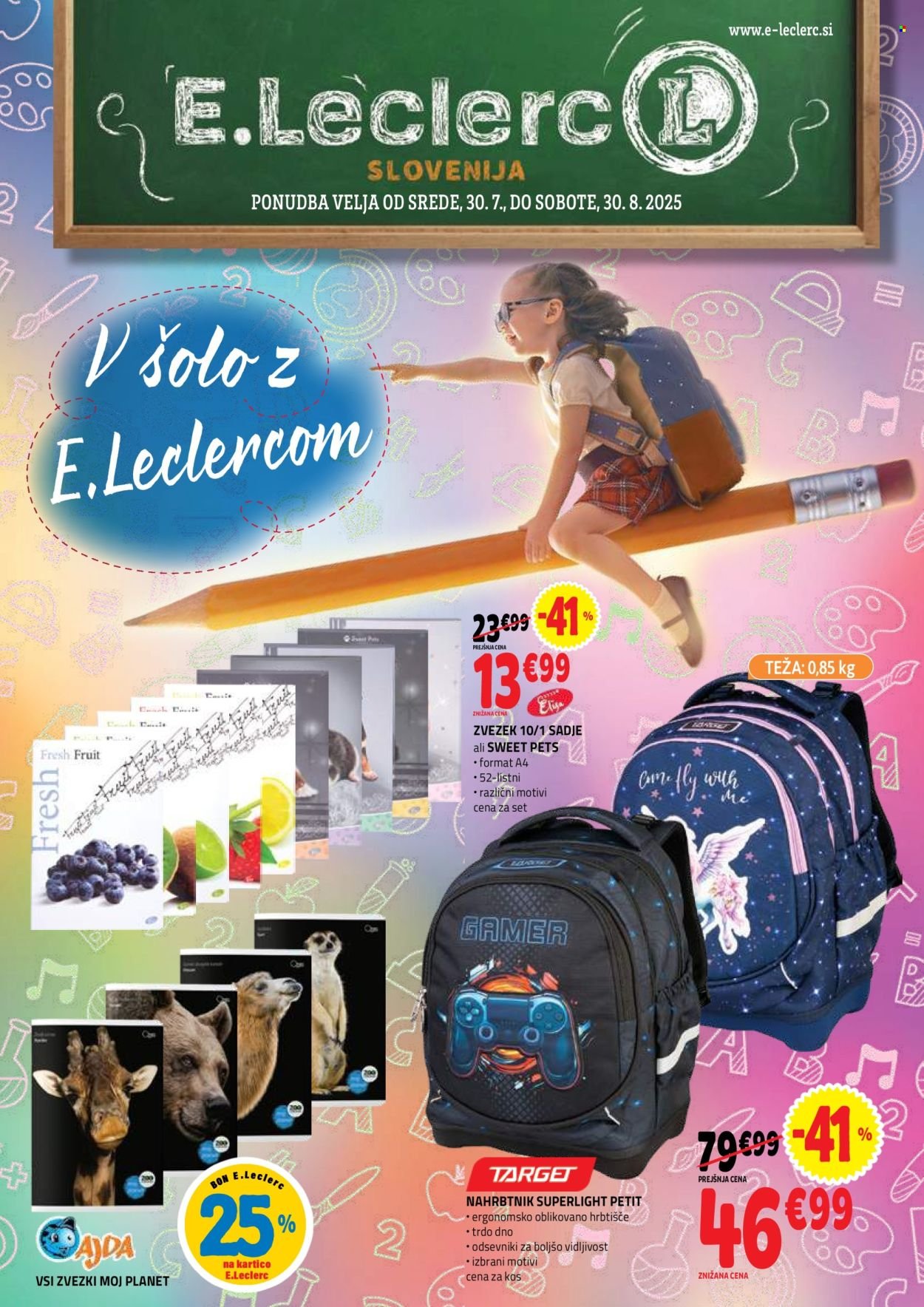 E.LECLERC katalog - Vse za šolo (2025-07-30 - 2025-08-30)