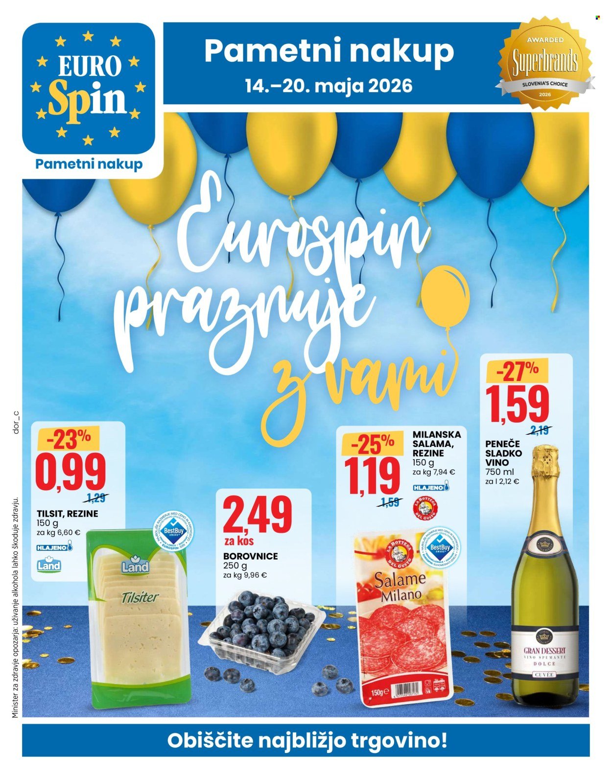 EUROSPIN katalog - Eurospin praznuje z vami (2026-05-14 - 2026-05-20)