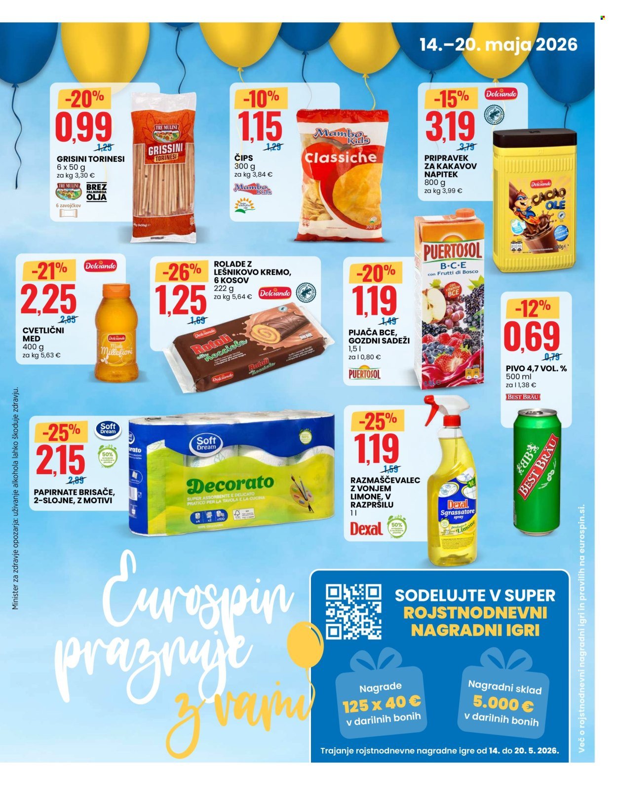 EUROSPIN katalog - Eurospin praznuje z vami (2026-05-14 - 2026-05-20)