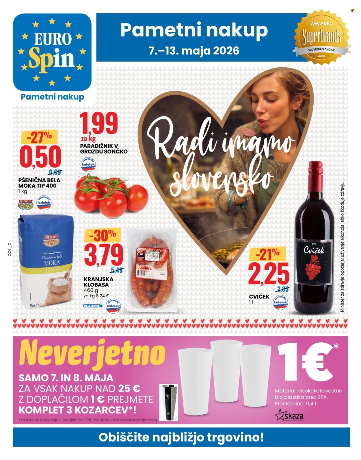 EUROSPIN katalog - SELF + SPECIALE SLOVENIA + AE SENZA LATTOSIO/BIO (2026-05-07 - 2026-05-13)