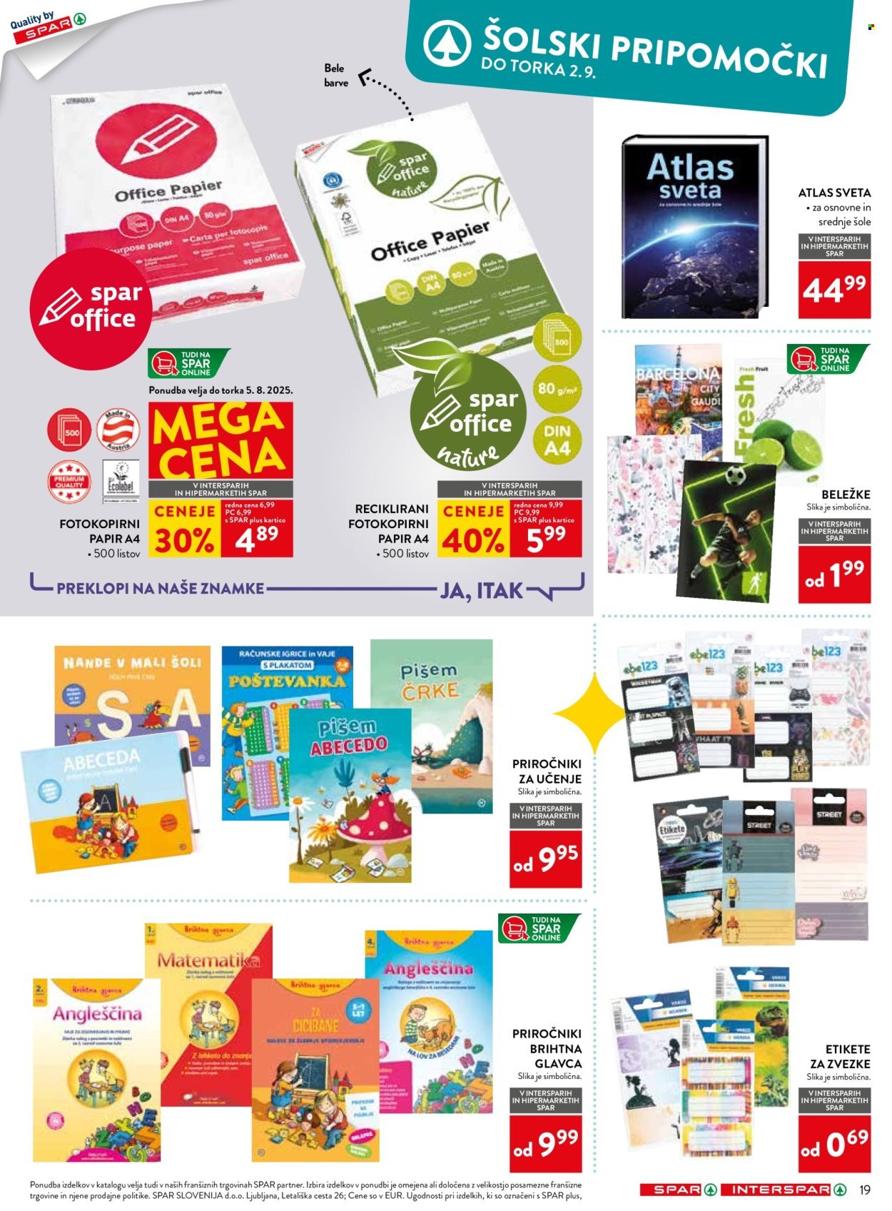 SPAR katalog - Katalog Gremo v šolo 2025 (2025-07-30 - 2025-09-02)