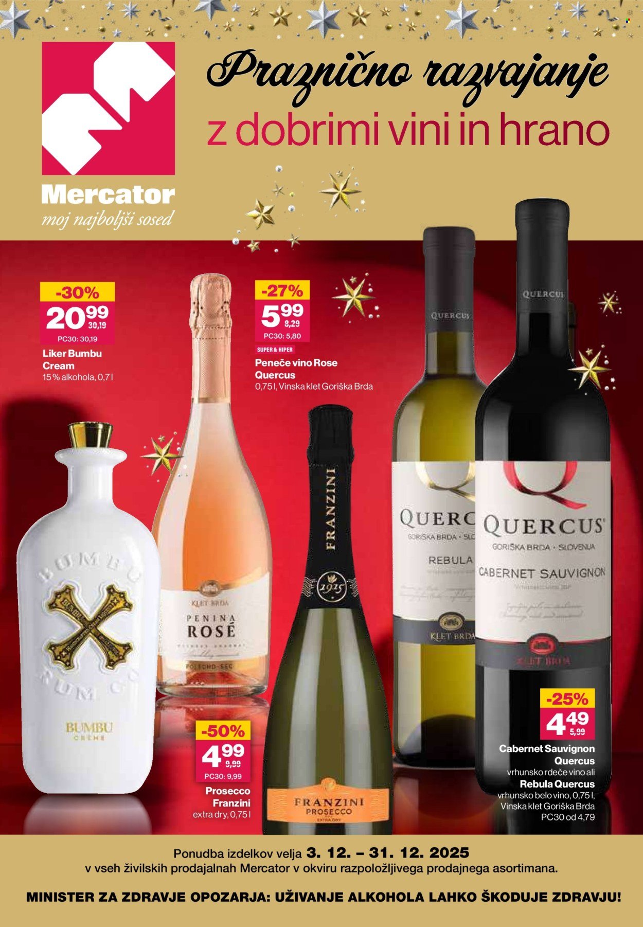 MERCATOR katalog - Praznično razvajanje z vini in hrano (2025-12-03 - 2025-12-31)