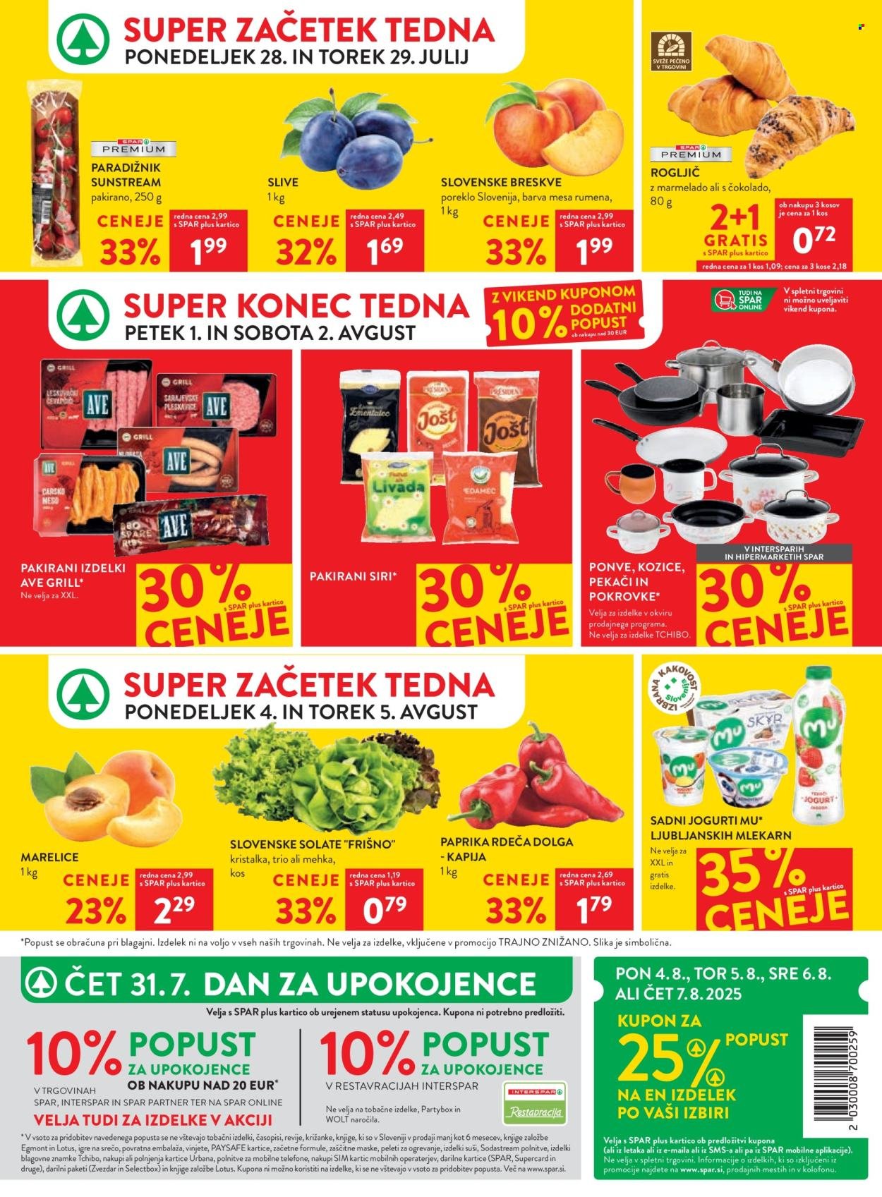 SPAR katalog - Od srede, 30. 7. 2025 (2025-07-30 - 2025-08-12)