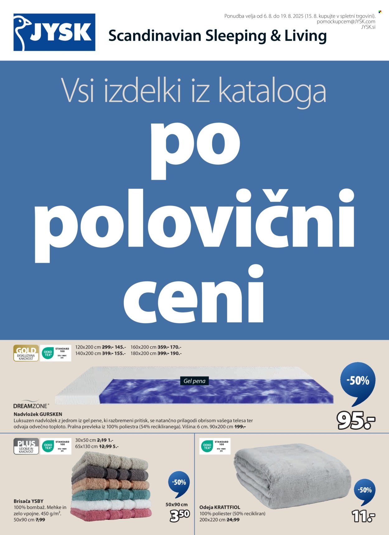 JYSK katalog - Od srede, 6. 8. 2025 (2025-08-06 - 2025-08-19)