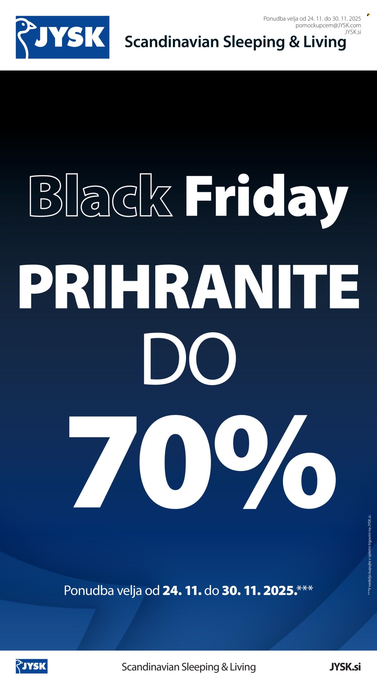 JYSK katalog - Od ponedeljek, 24. 11. 2025 (2025-11-24 - 2025-11-30)