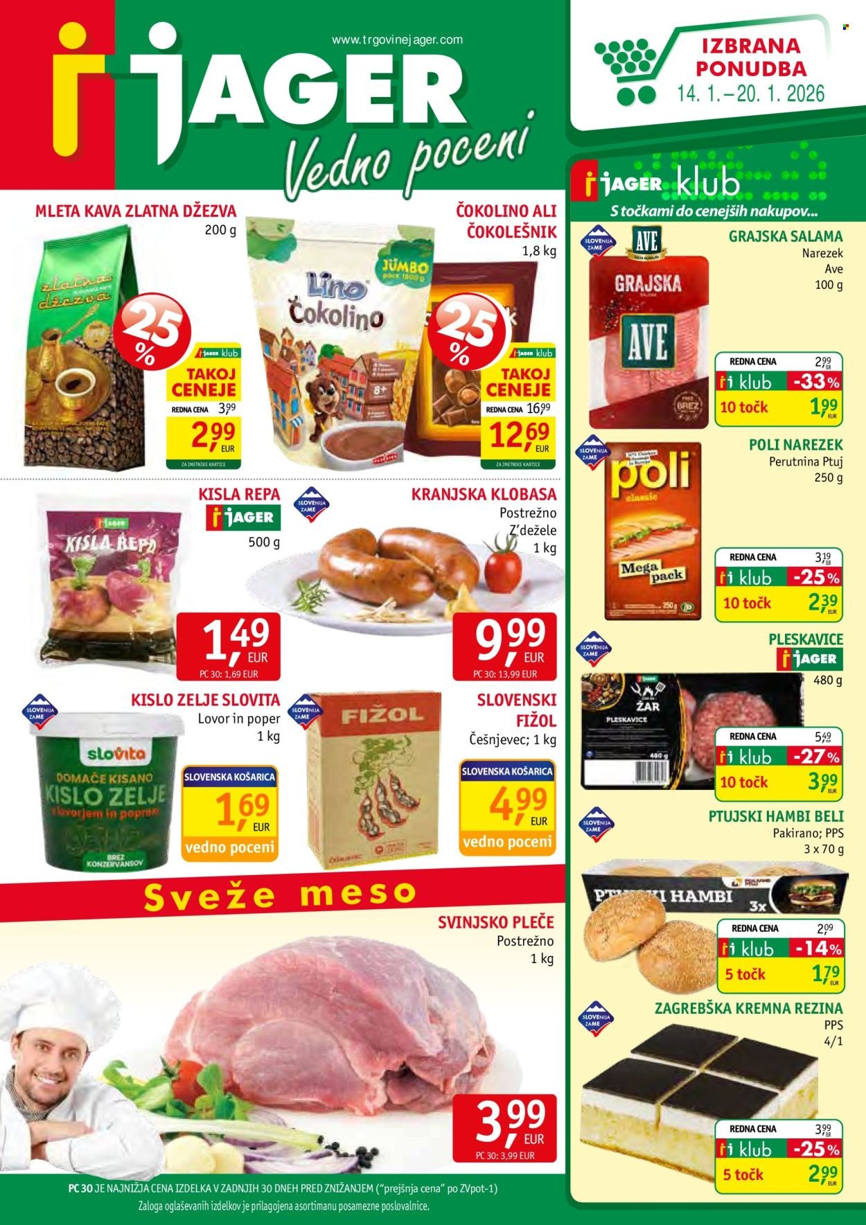 JAGER katalog - Katalog živila (2026-01-14 - 2026-01-20)