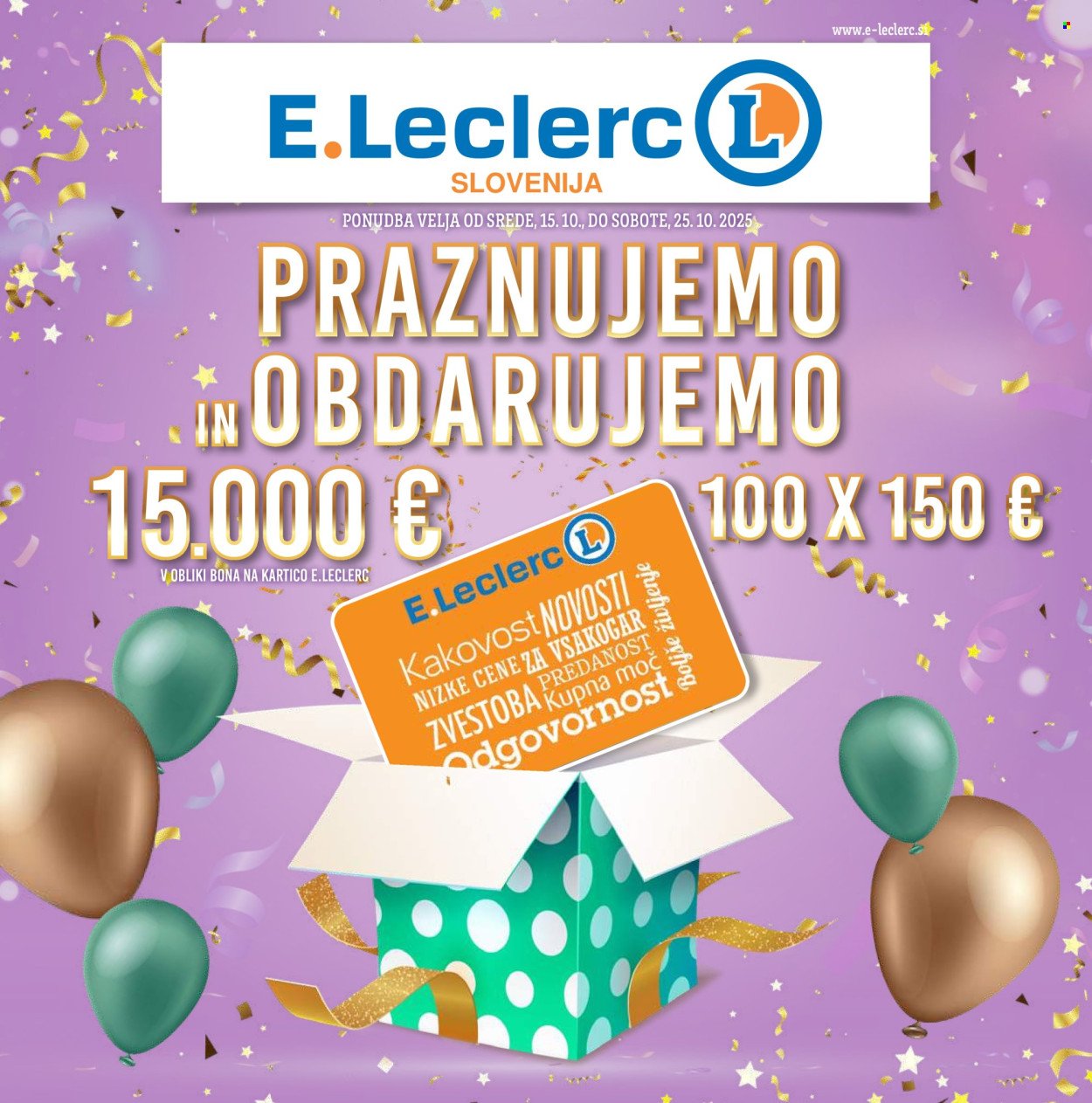 E.LECLERC katalog - Od srede, 15. 10. 2025 (2025-10-15 - 2025-10-25)