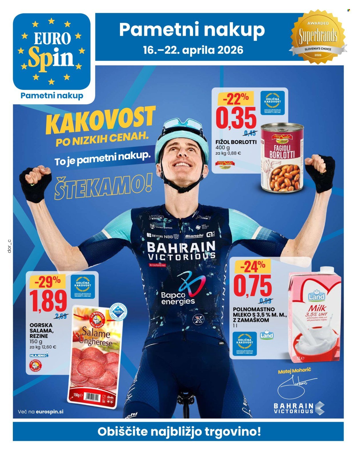 EUROSPIN katalog - Kakovost po nizkih cenah (2026-04-16 - 2026-04-22)