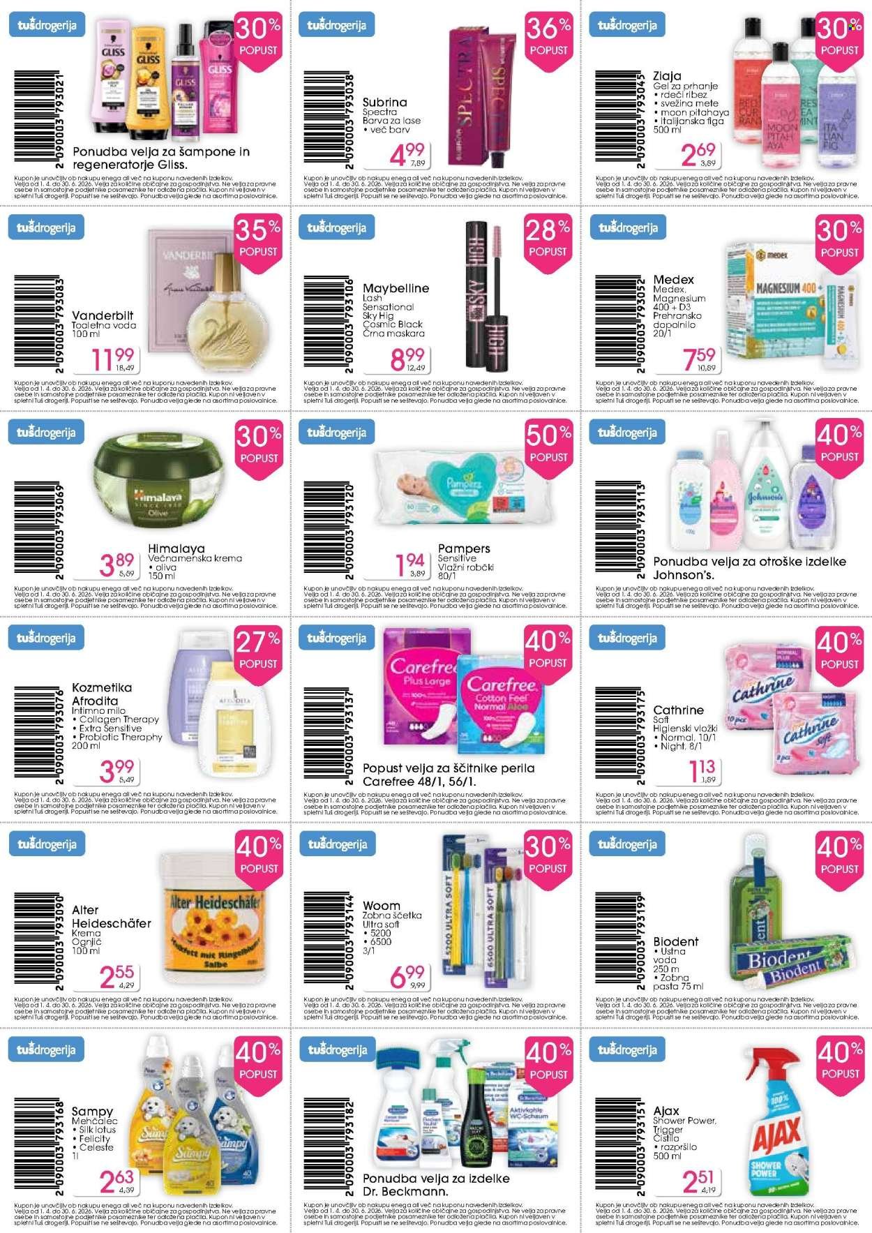 TUŠ DROGERIA katalog - Kupončki