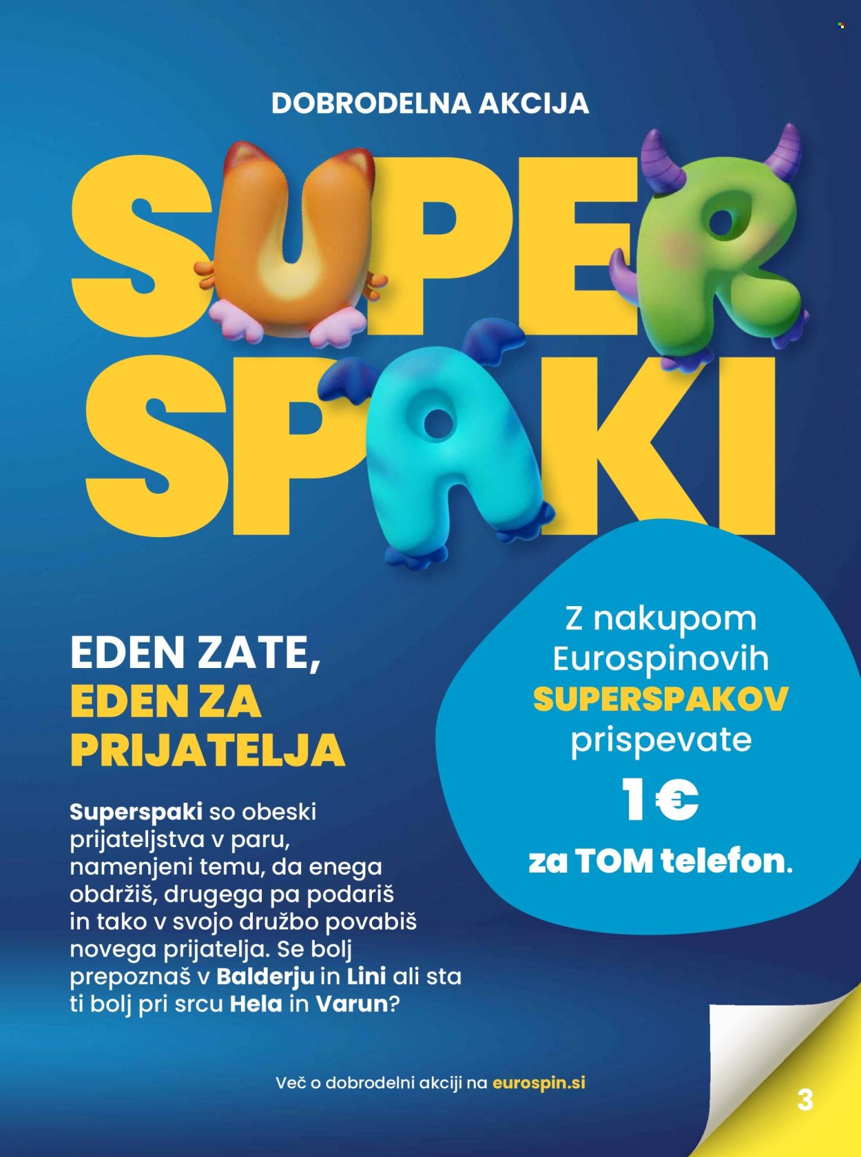EUROSPIN katalog - Brošura Superspaki - Eurospinova dobrodelna akcija (2026-04-09 - 2026-04-15)