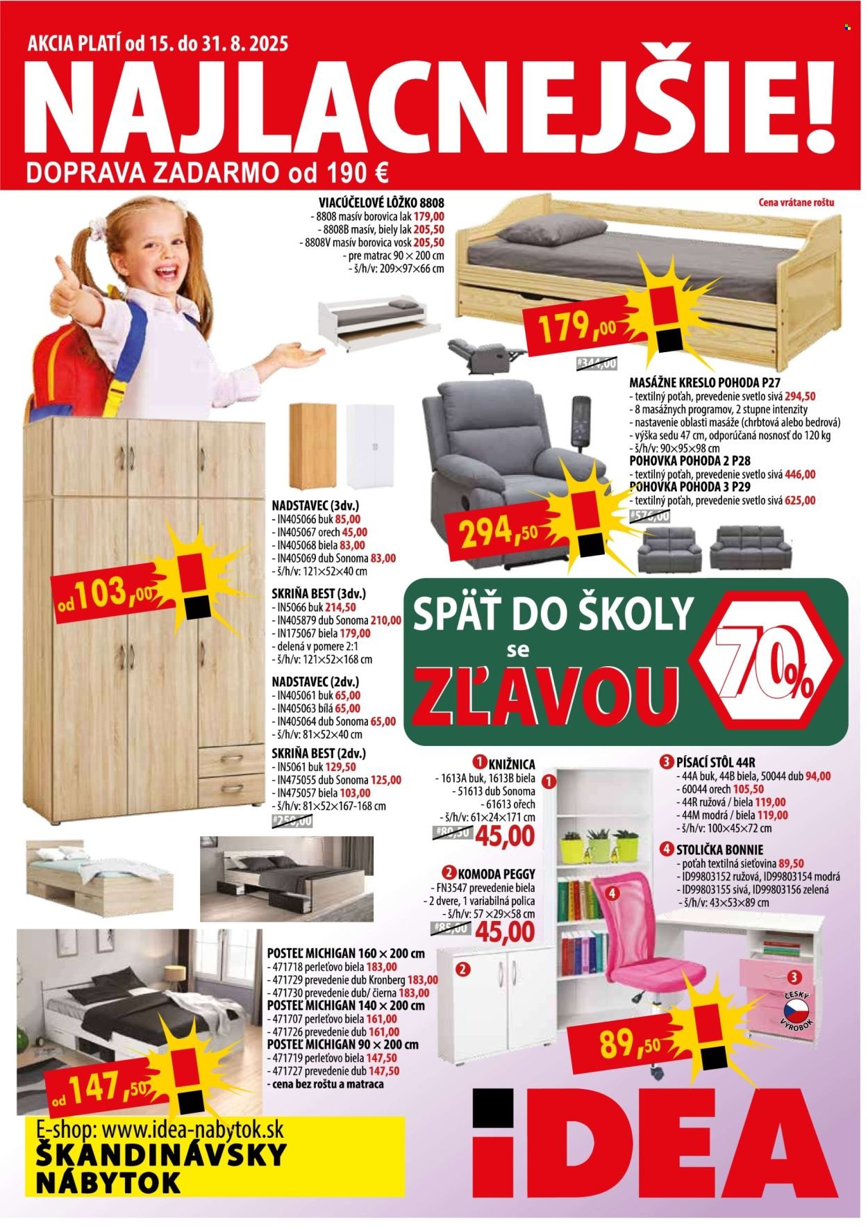 IDEA NÁBYTOK leták - Od piatka 15.8.2025 (2025-08-15 - 2025-08-31) | 1