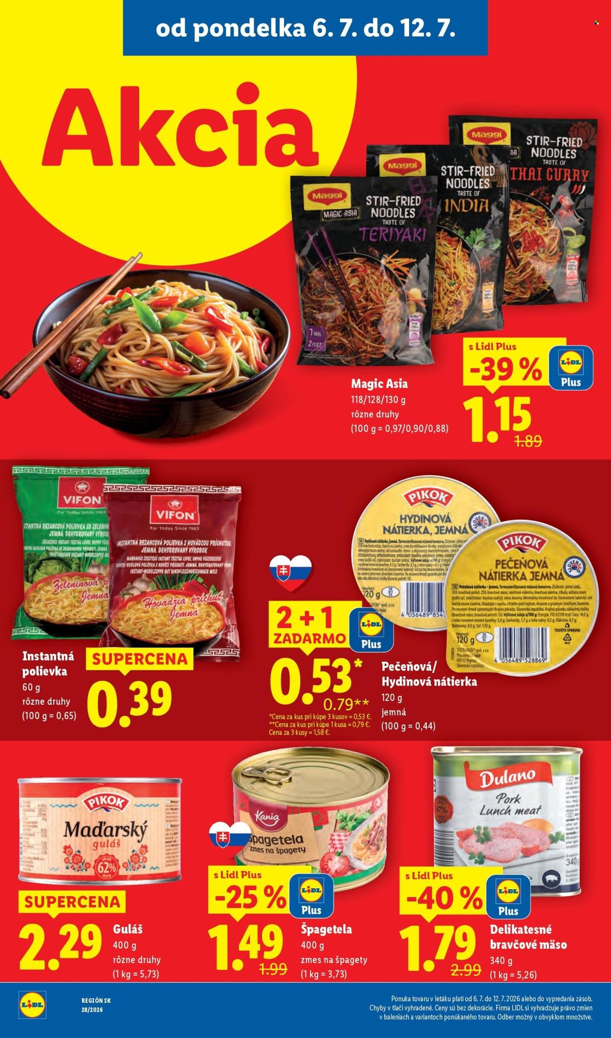 LIDL leták - Od pondelka 6.7.2026