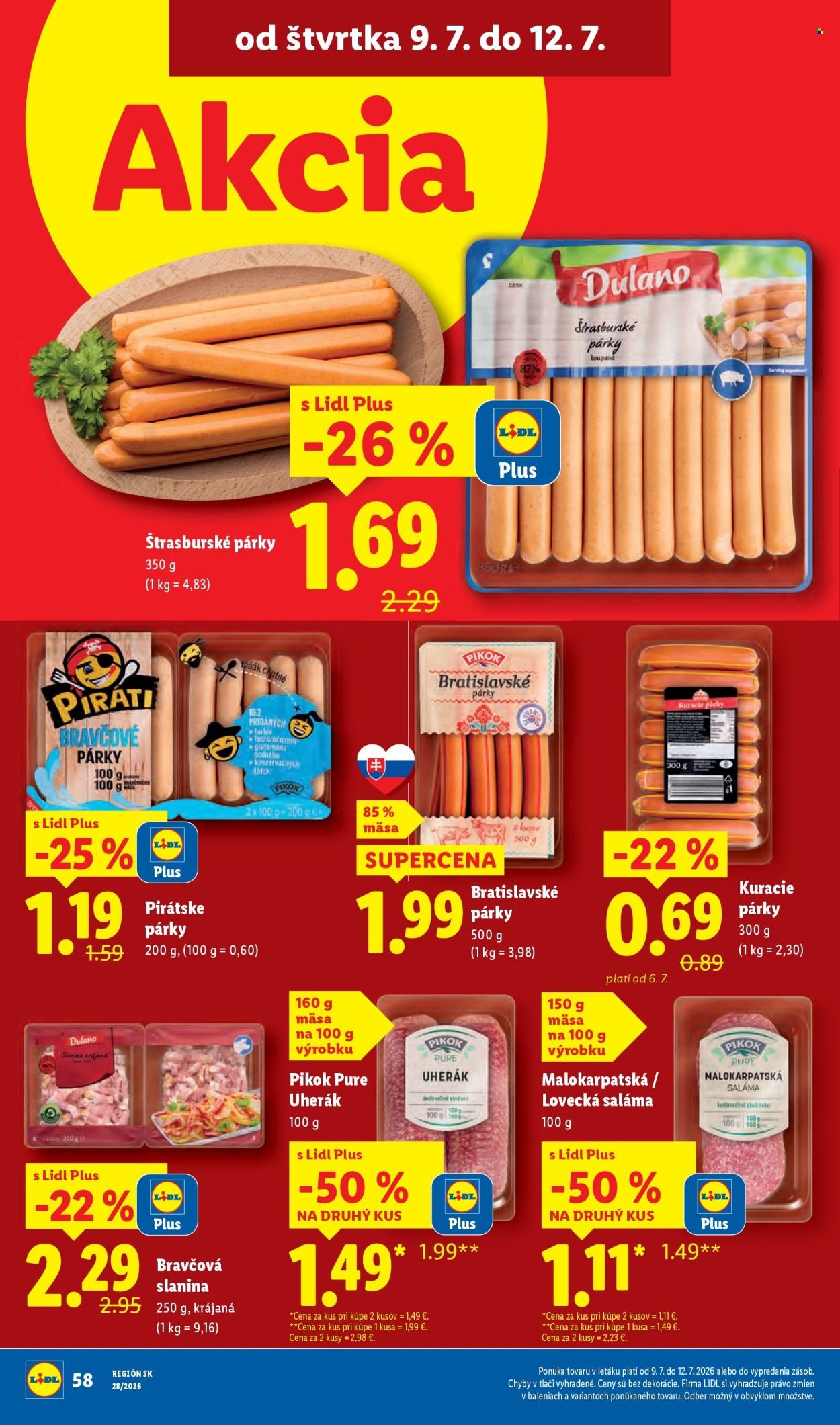 LIDL leták - Od pondelka 6.7.2026