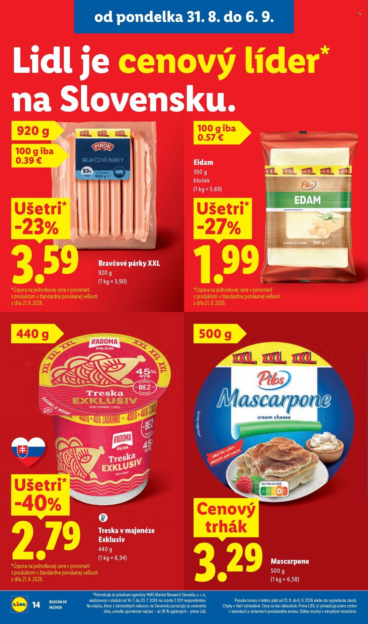 LIDL leták - Od pondelka 31.8.2026