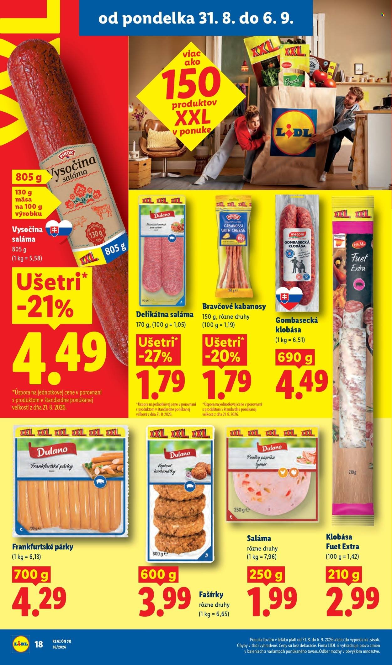 LIDL leták - Od pondelka 31.8.2026