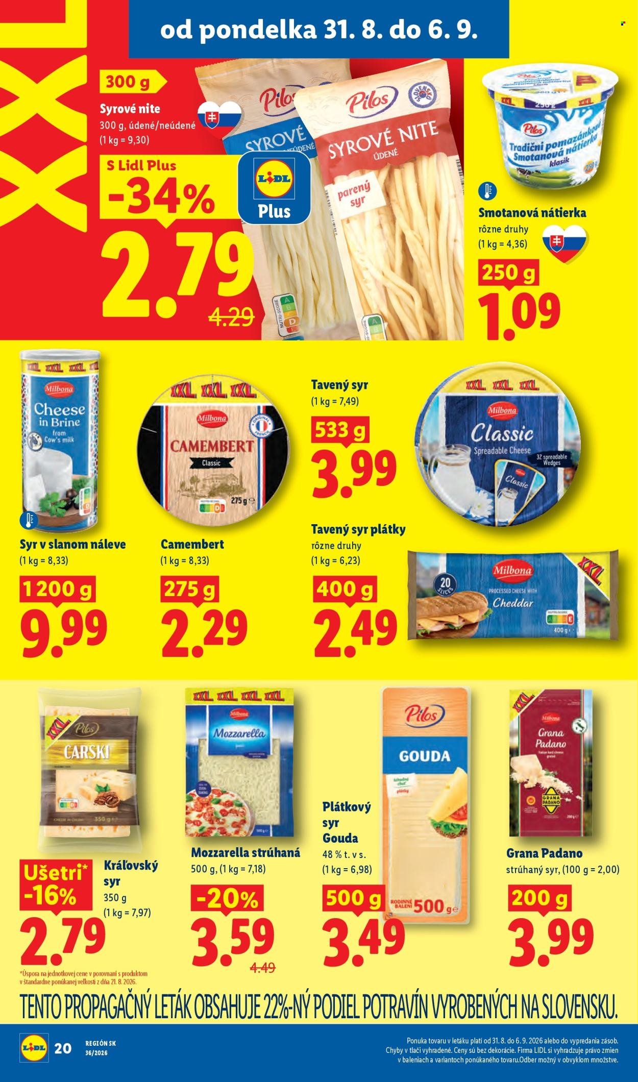 LIDL leták - Od pondelka 31.8.2026