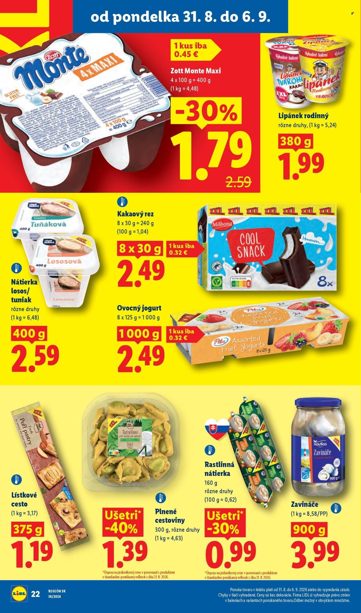 LIDL leták - Od pondelka 31.8.2026