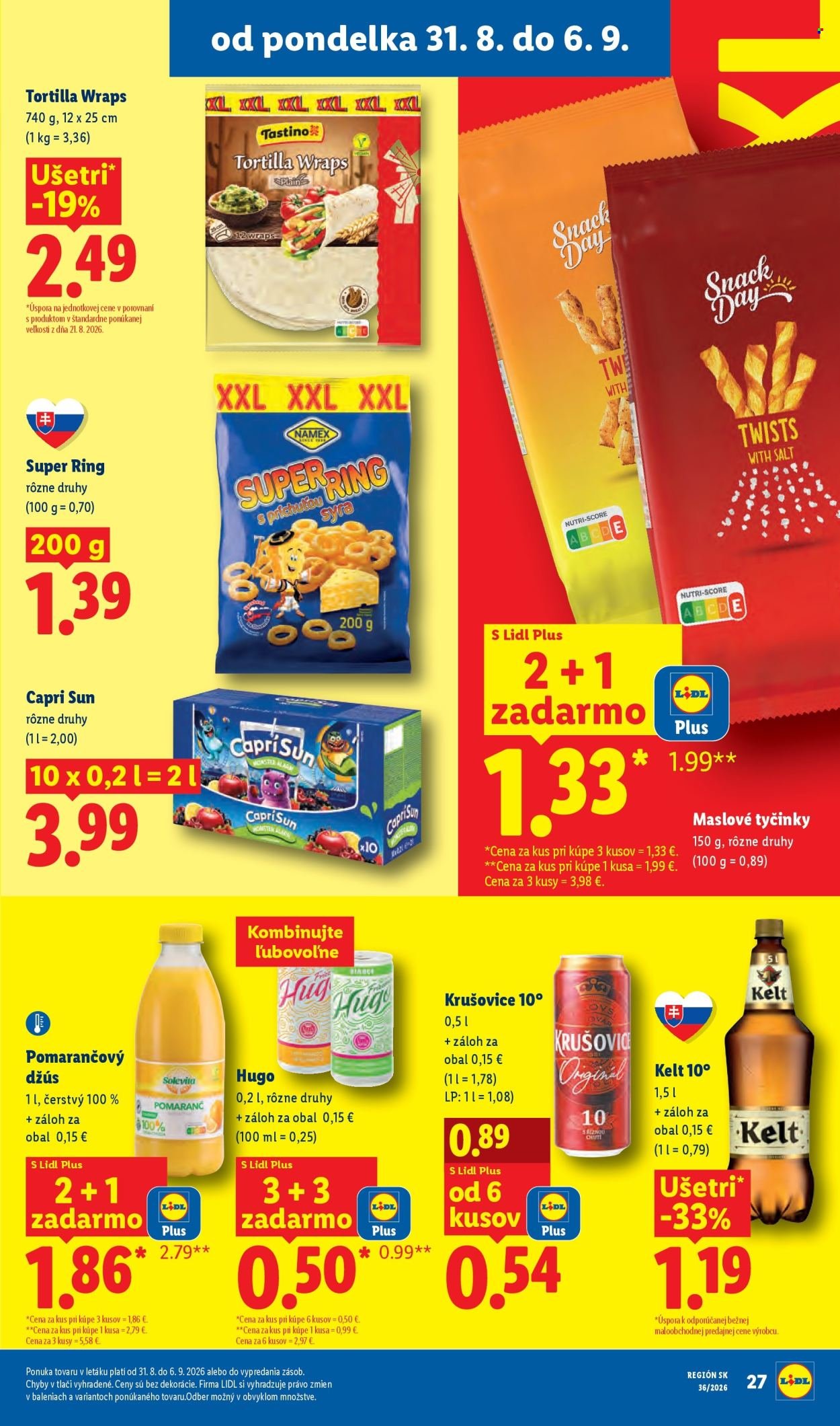 LIDL leták - Od pondelka 31.8.2026