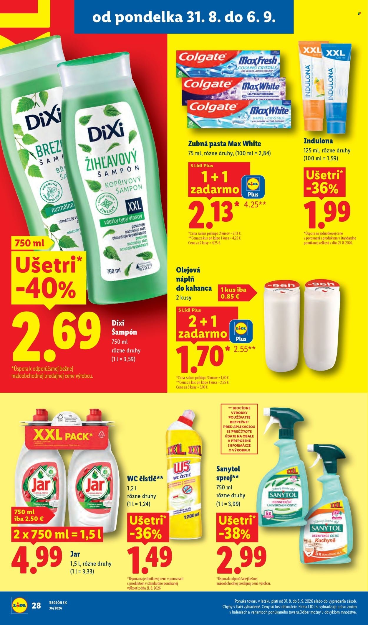 LIDL leták - Od pondelka 31.8.2026