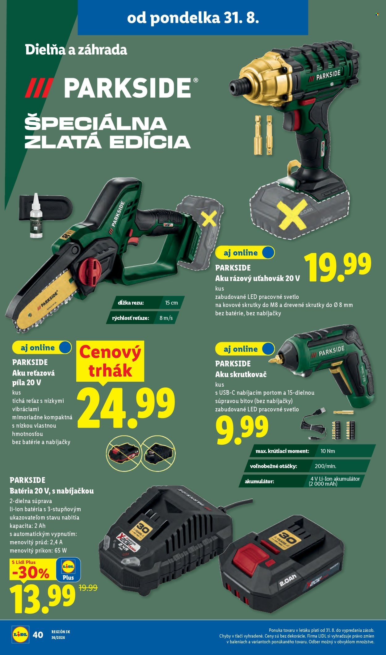 LIDL leták - Od pondelka 31.8.2026