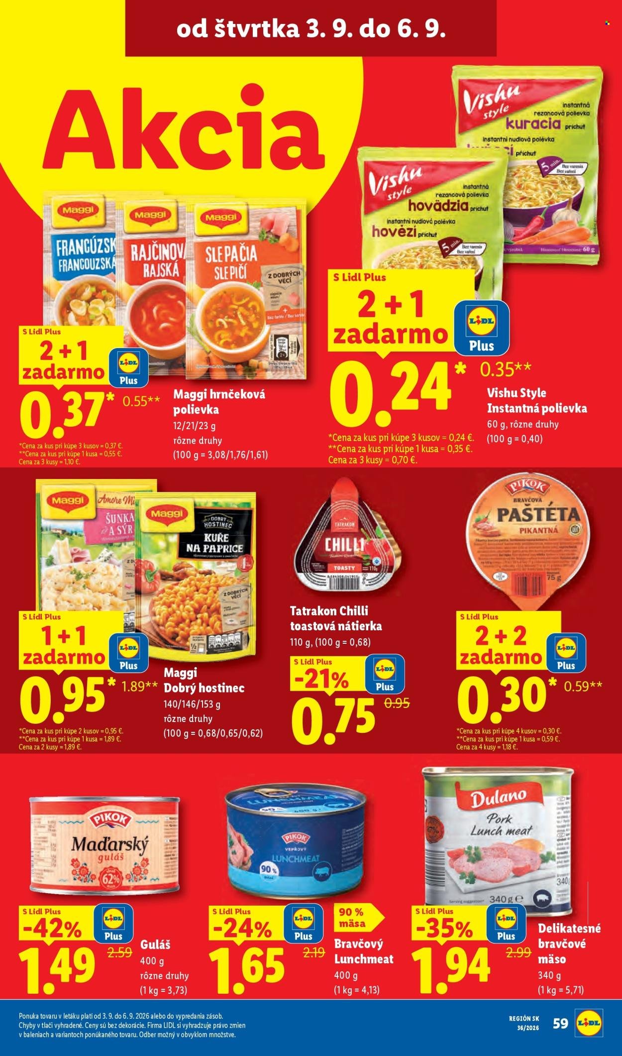 LIDL leták - Od pondelka 31.8.2026