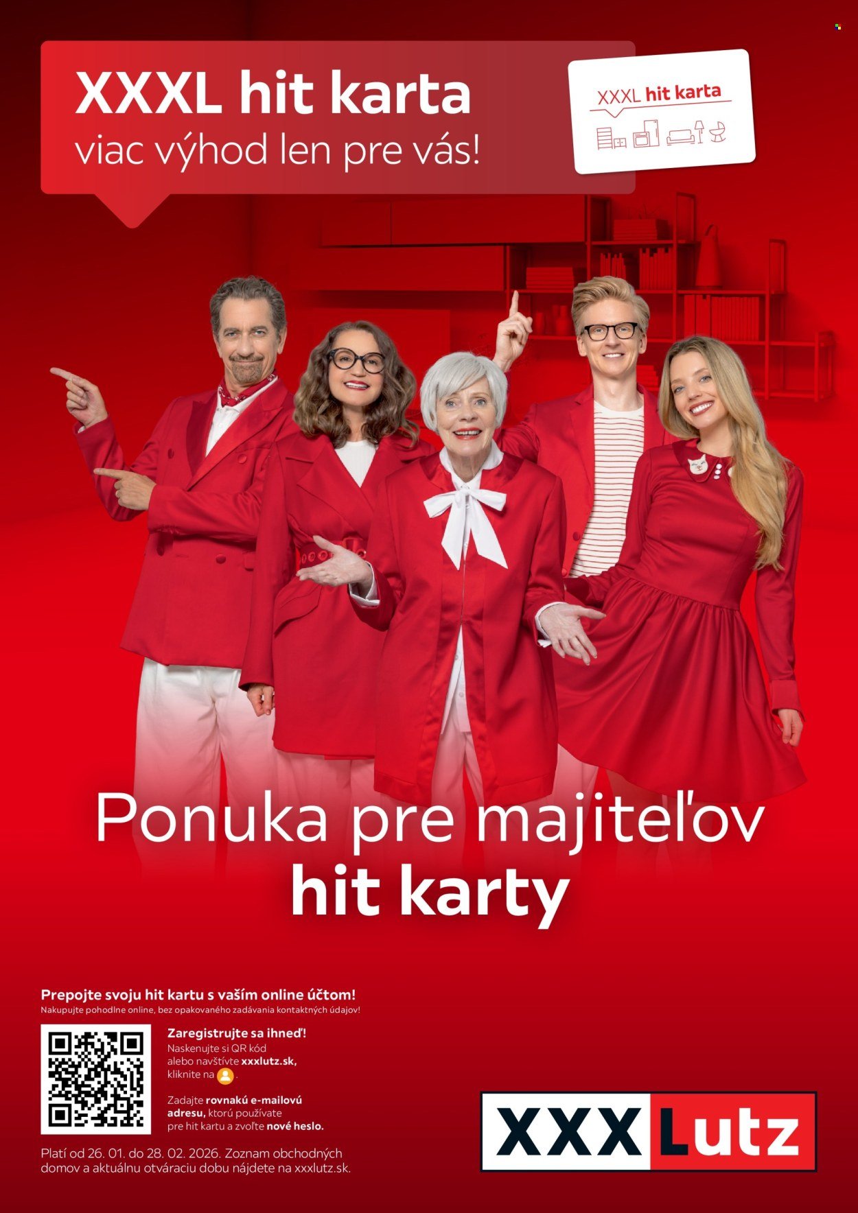XXXLUTZ leták - Výhodné poukazy pre majiteľov HIT karty (2026-01-26 - 2026-02-28) | 1