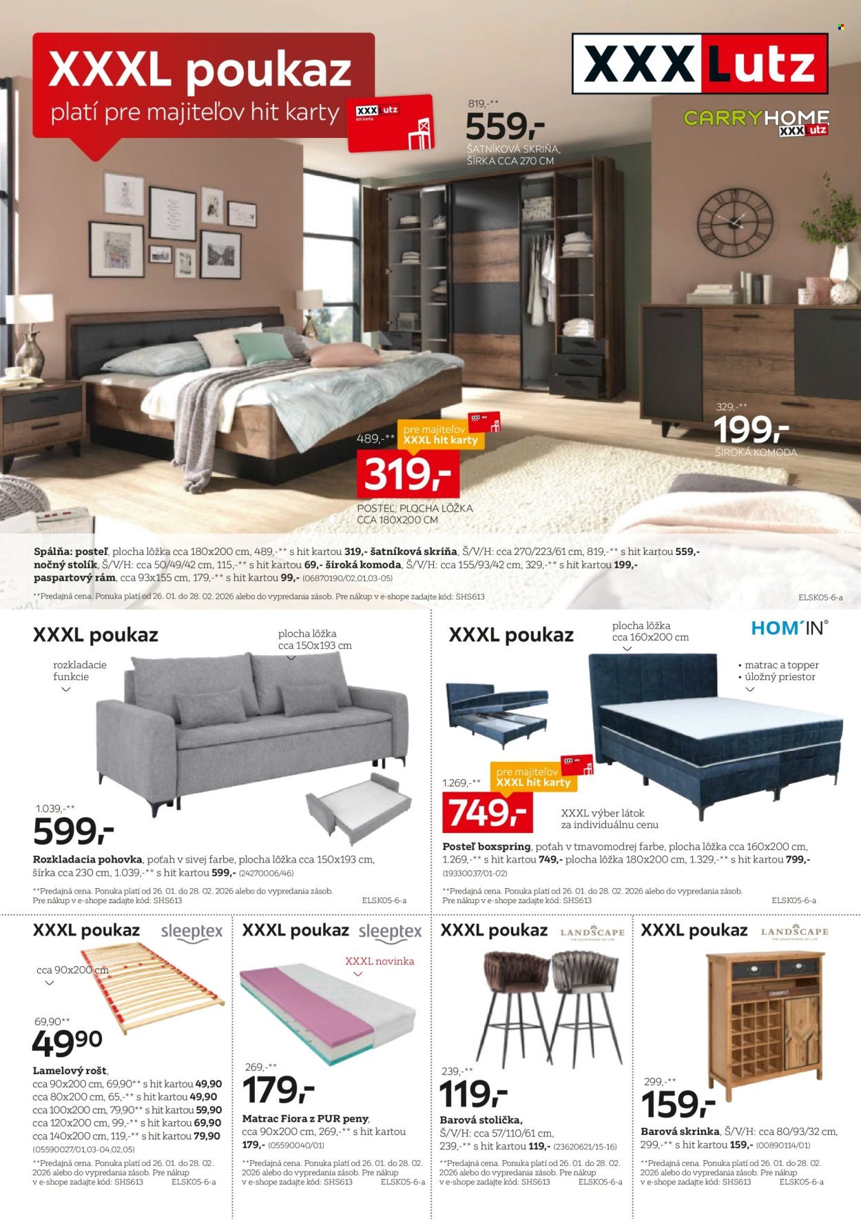 XXXLUTZ leták - Výhodné poukazy pre majiteľov HIT karty (2026-01-26 - 2026-02-28) | 3