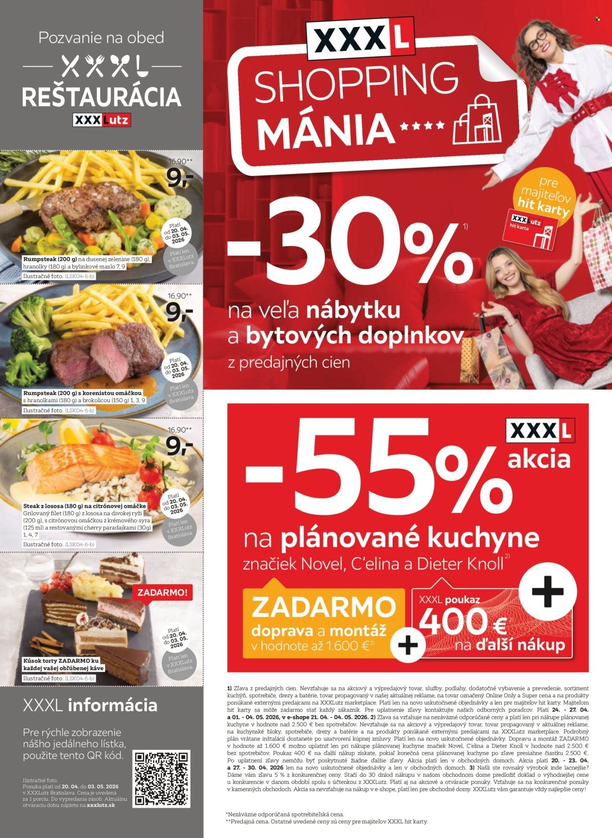 XXXLUTZ leták - Zľava 30 % takmer na všetko (2026-04-20 - 2026-05-03) | 2